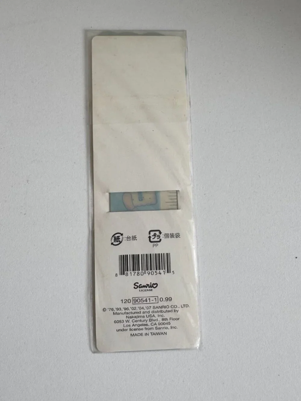 Vintage Sanrio Cinnamoroll Mini Ruler Bookmark NIP